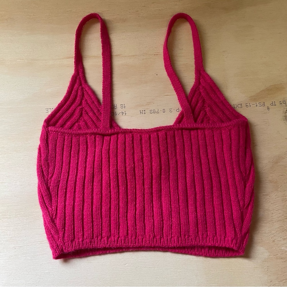 ACOA Pink Ribbed Knit Brami - Picture 2 of 3